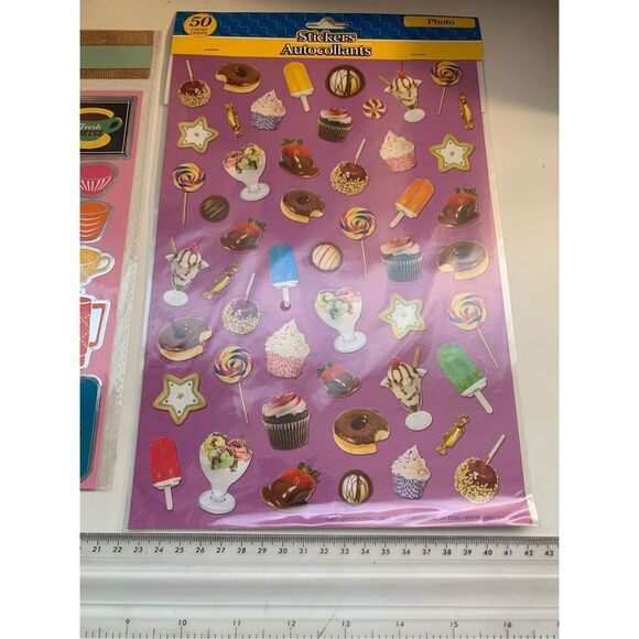 Foil STICKERS Sweets Treats Crafting Scrapbooking-Lot of 3 Packs-NEW School/Arts - Picture 3 of 5